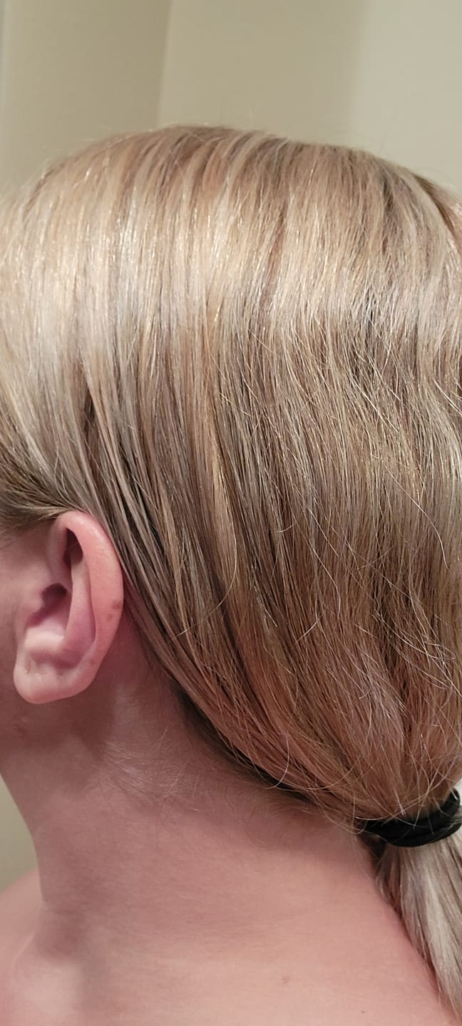 Customer photo review of Real Hair Toppers For Women Best Hair Toppers Highlight Brown #P8/60
