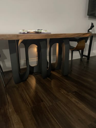 Customer photo review of Console Table Base 320 CORA 28H Metal Industrial Design Furniture