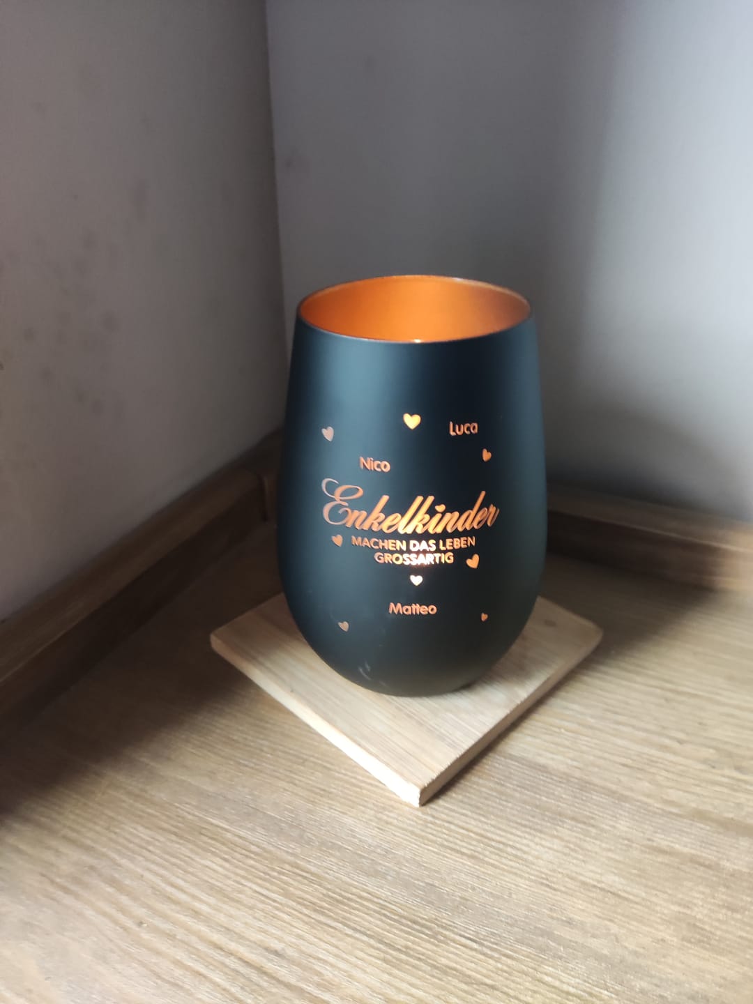 Customer photo review of Meine Enkelkinder - Großeltern-Windlicht