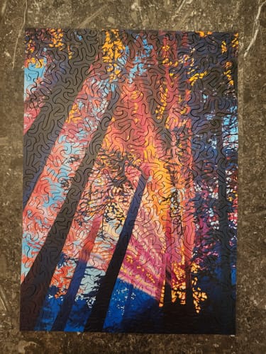 Customer photo review of Morning Light Wood Jigsaw Puzzle
