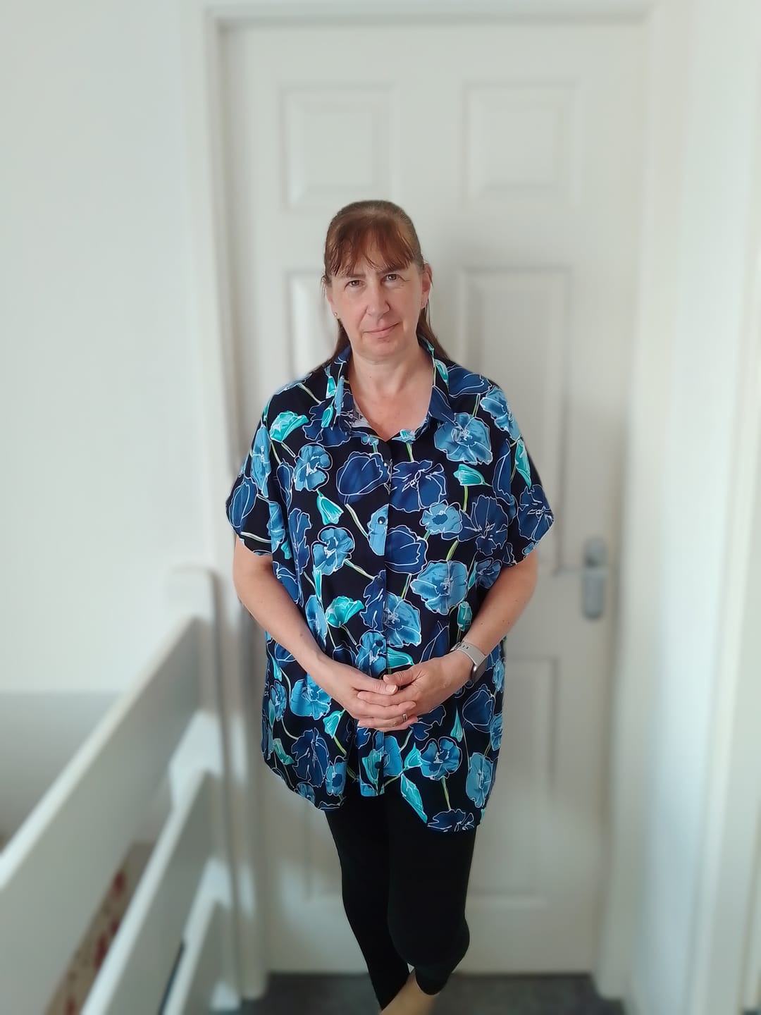 Customer photo review of Flower Drawings on Black Viscose Challis Fabric