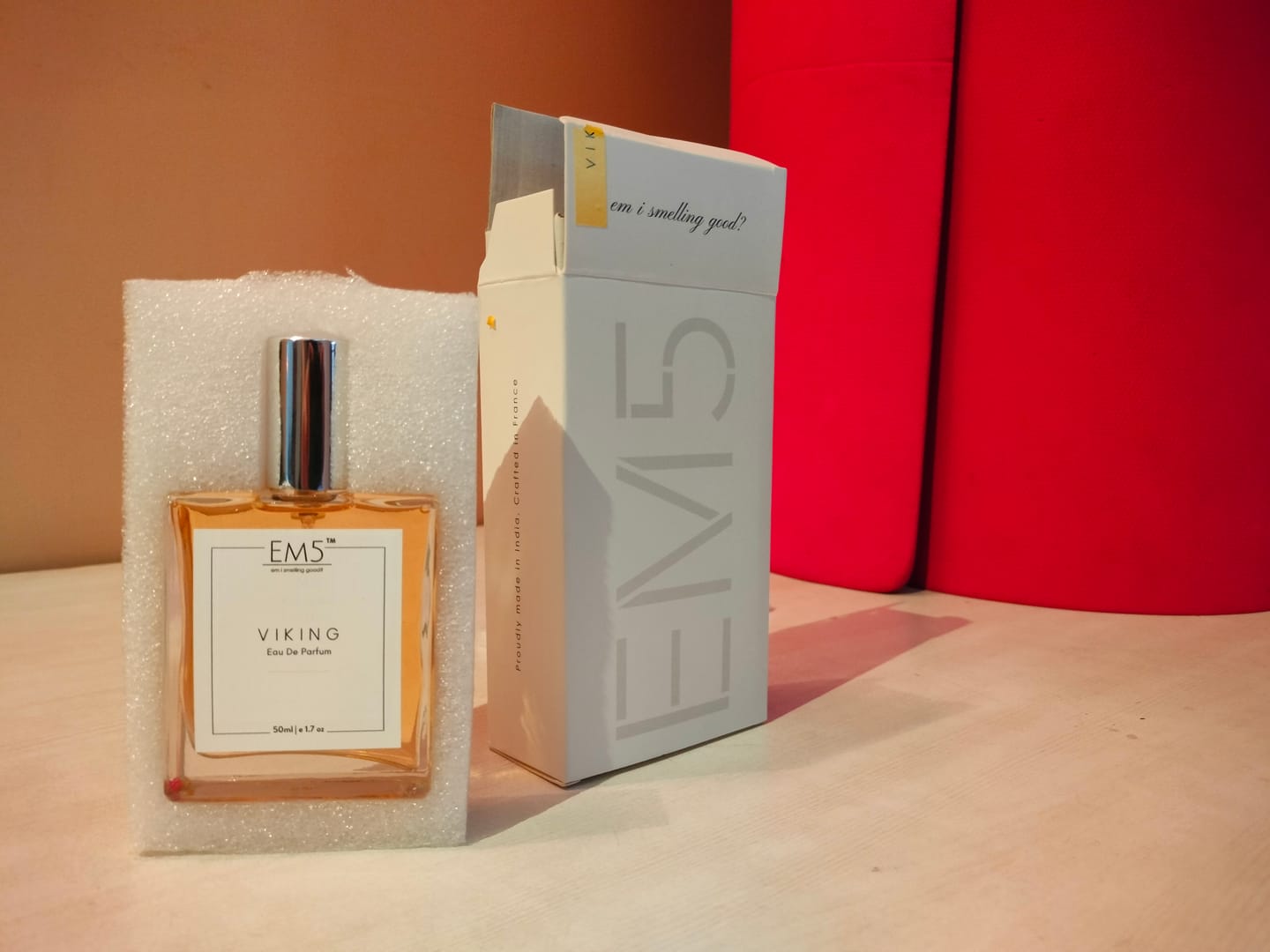 Customer photo review of EM5™ Viking Perfume for Men | Eau De Parfum Spray | Aromatic Citrus Woody Fragrance Accords | Luxury Gift for Him | Sizes Available: 50 ml / 15 ml