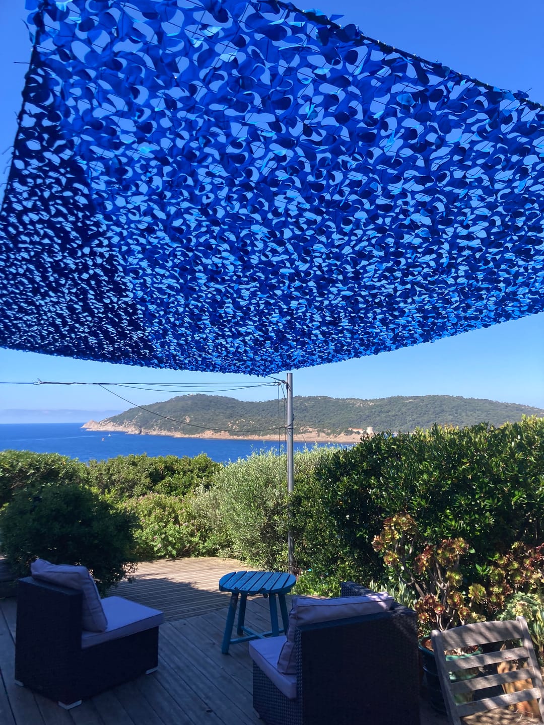 Customer photo review of Filet de camouflage renforcé bleu