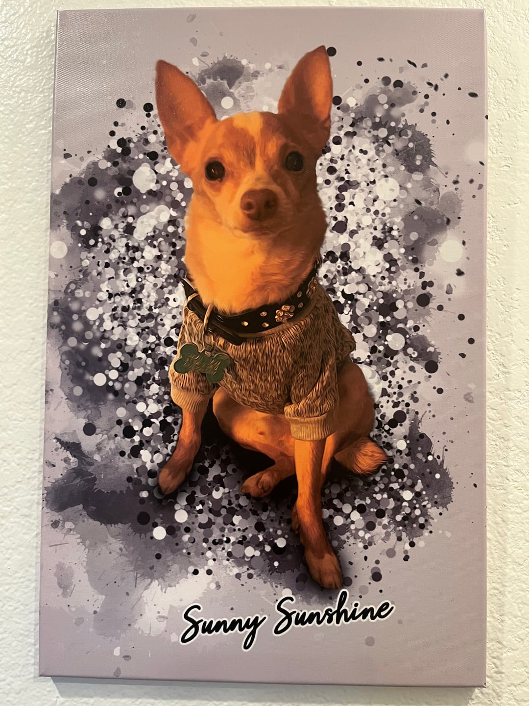 Customer photo review of Personalized Pet Art - Canvas