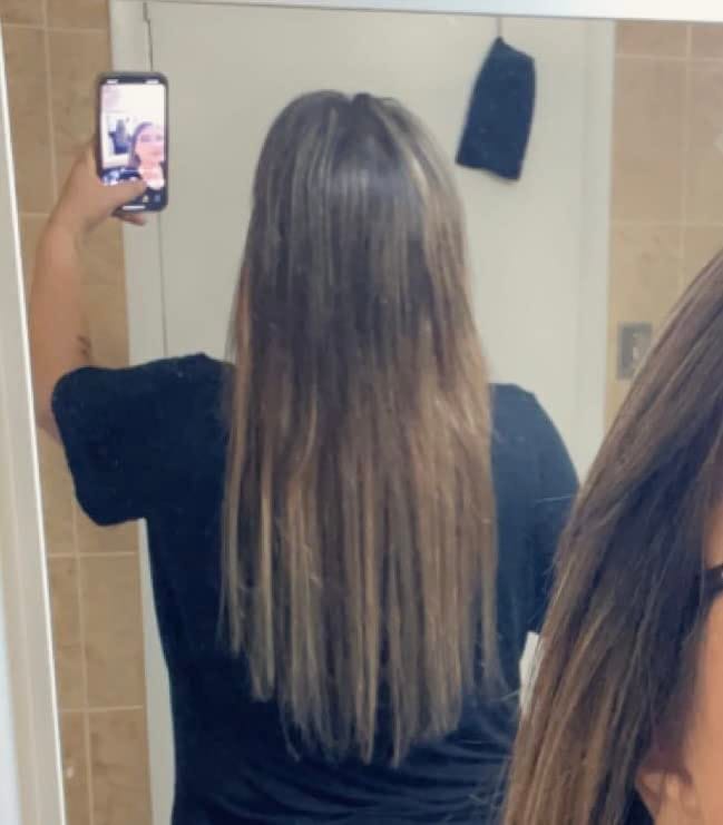 Customer photo review of Hair Topper for Thinning Hair Balayage Brown with Blonde Hair#4/27/4