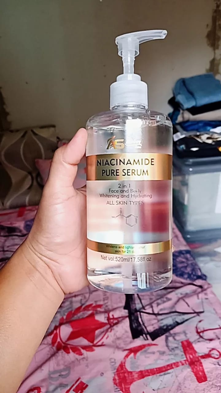 Customer photo review of ASHLEY SHINE NIACINAMIDE PURE SERUM 520ML