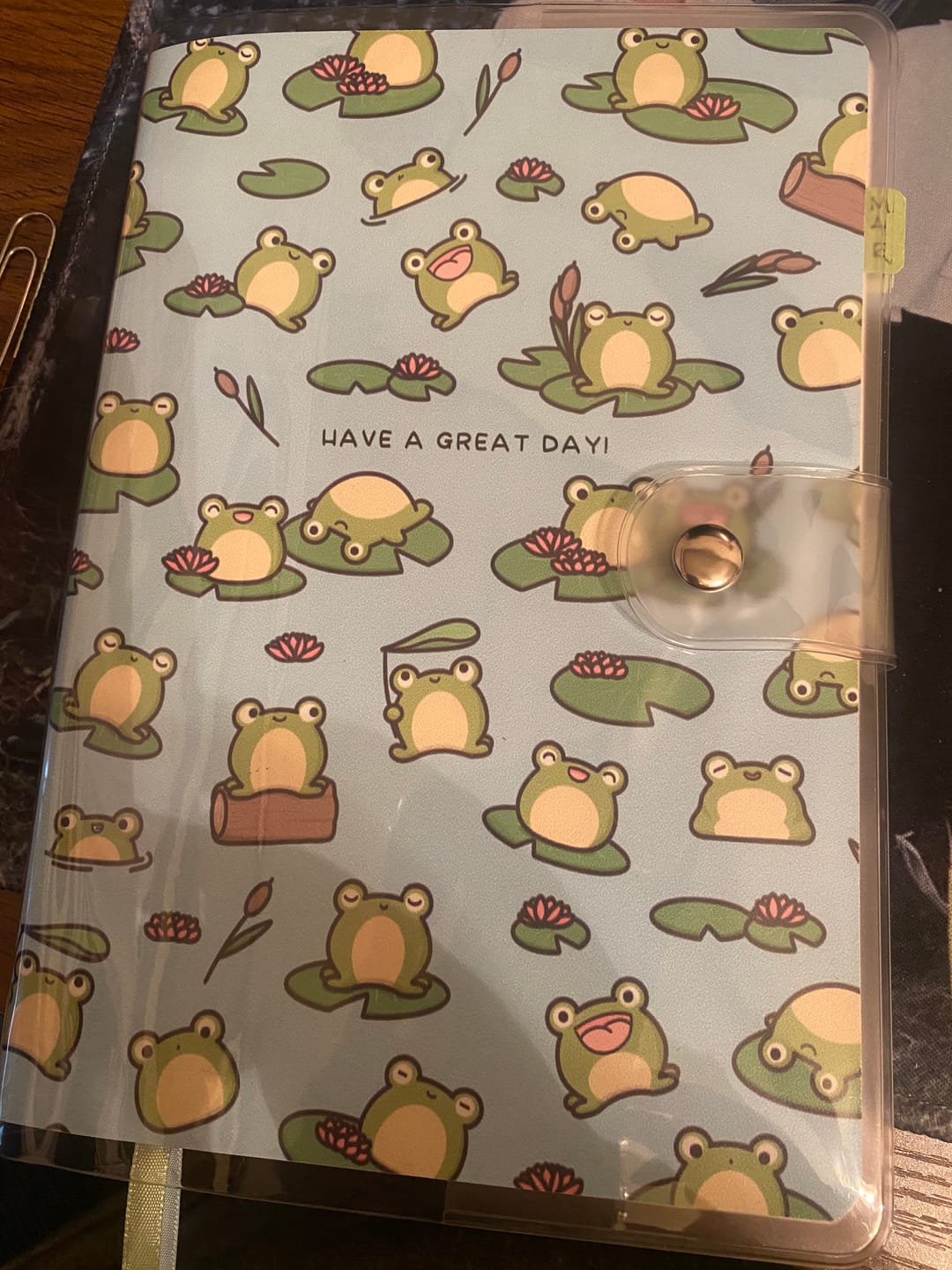 Customer photo review of Journal Cover - Clear PVC