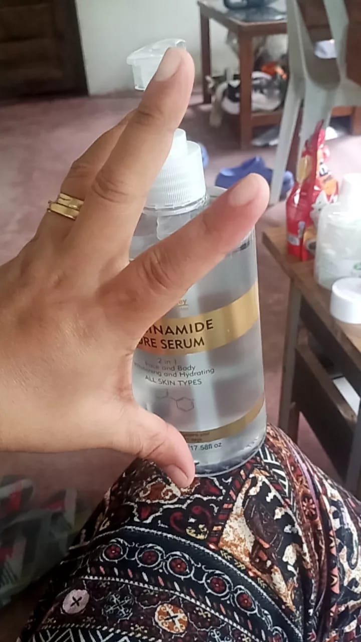 Customer photo review of ASHLEY SHINE NIACINAMIDE PURE SERUM 520ML