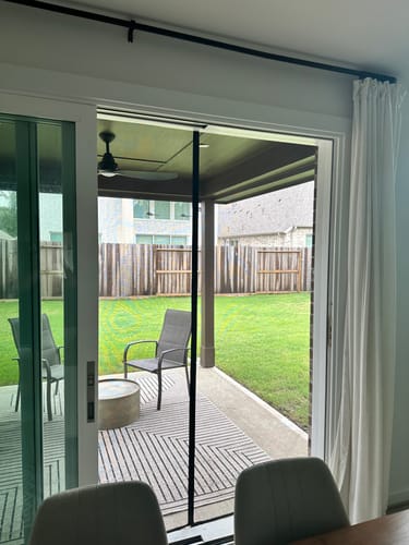 Customer photo review of The Custom Magnetic Screen Door