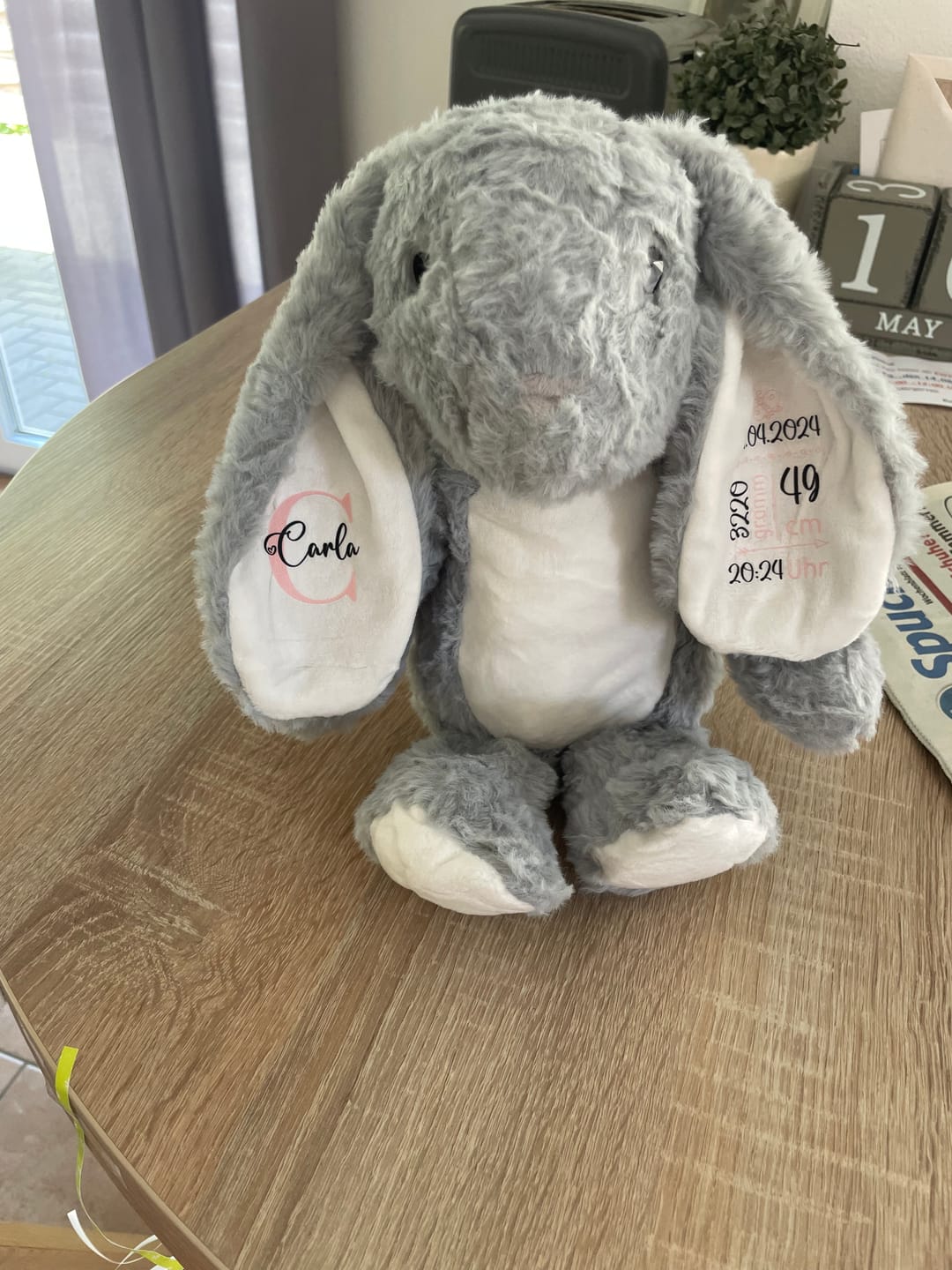 Customer photo review of Zur Geburt - Kinder-Stoffhase
