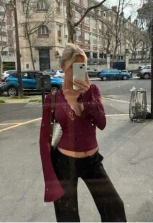 Customer photo review of Celine | Pretty Lace Top