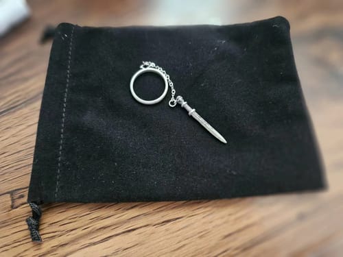 Customer photo review of Stainless Steel Goth Sword Ring
