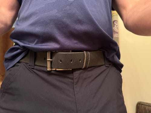 Customer photo review of The Pinnacle Belt - Black 100 % Premium Leather Belt