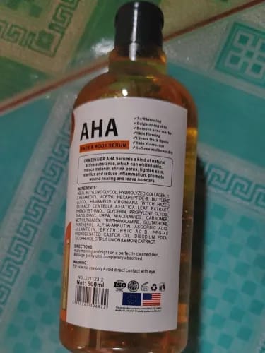 Customer photo review of Authentic from Thailand! Dr Meinaier AHA Body Serum 500ml