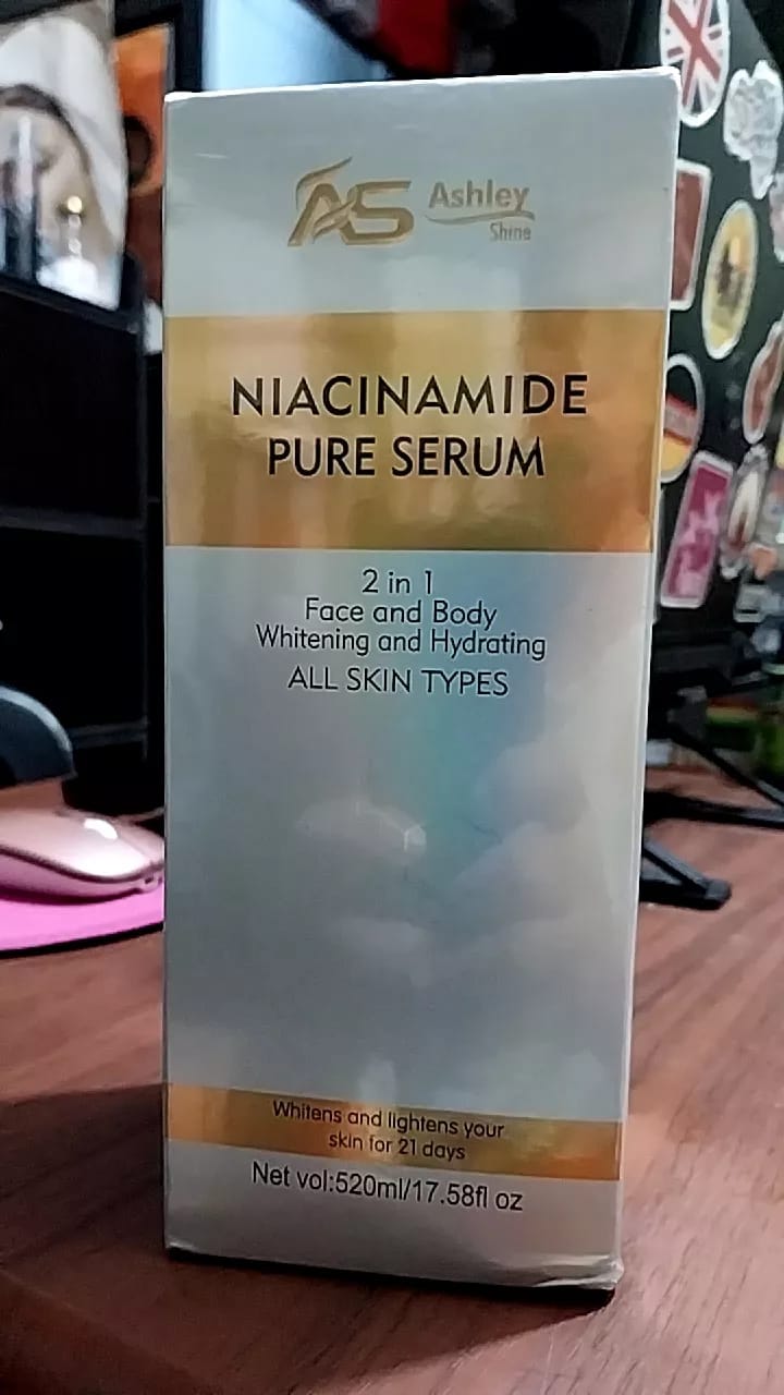 Customer photo review of ASHLEY SHINE NIACINAMIDE PURE SERUM 520ML