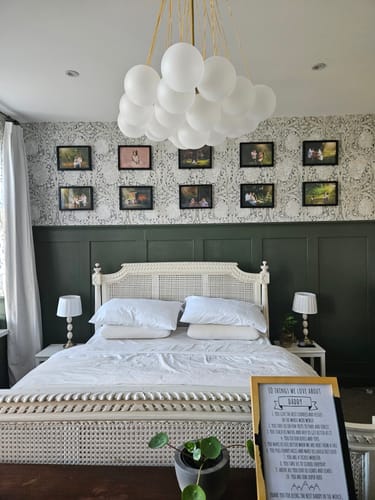 Customer photo review of Modern Glass Cluster Bubble Chandelier Light