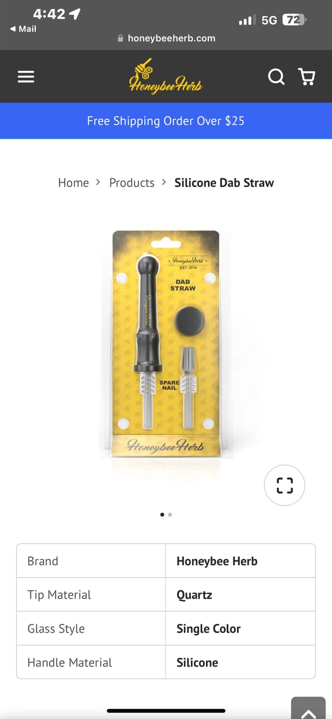 Customer photo review of Silicone Dab Straw
