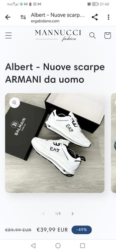 Customer photo review of Albert - Nuove scarpe ARMANI da uomo