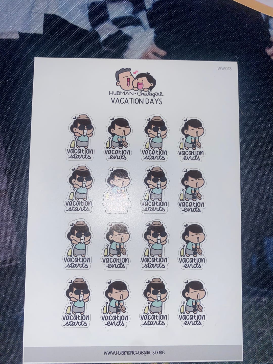 Customer photo review of Vacation Days Planner Stickers