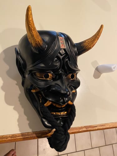 Customer photo review of Black Hannya Mask