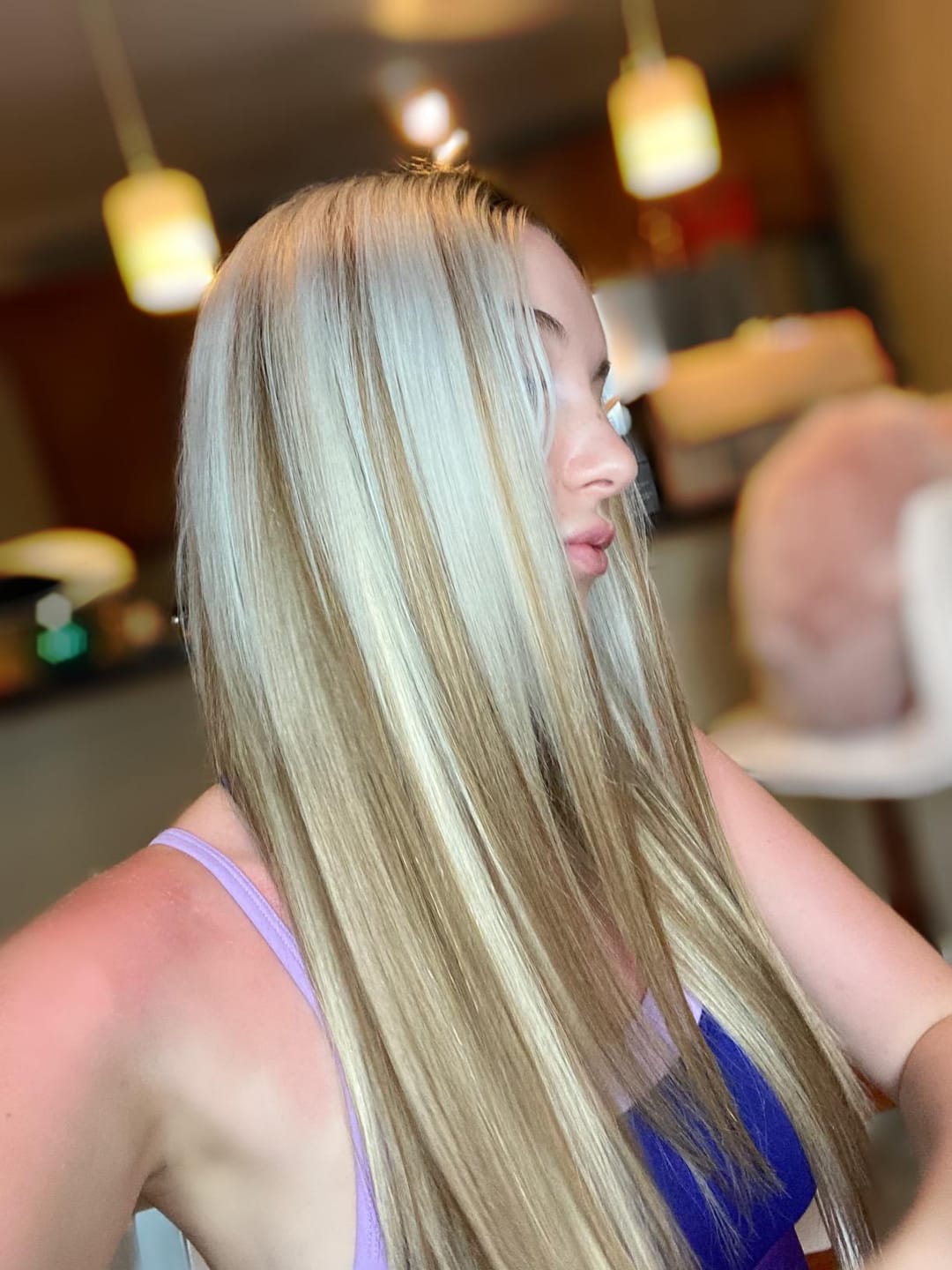 Customer photo review of Real Hair Toppers For Women Best Hair Toppers Highlight Brown #P8/60