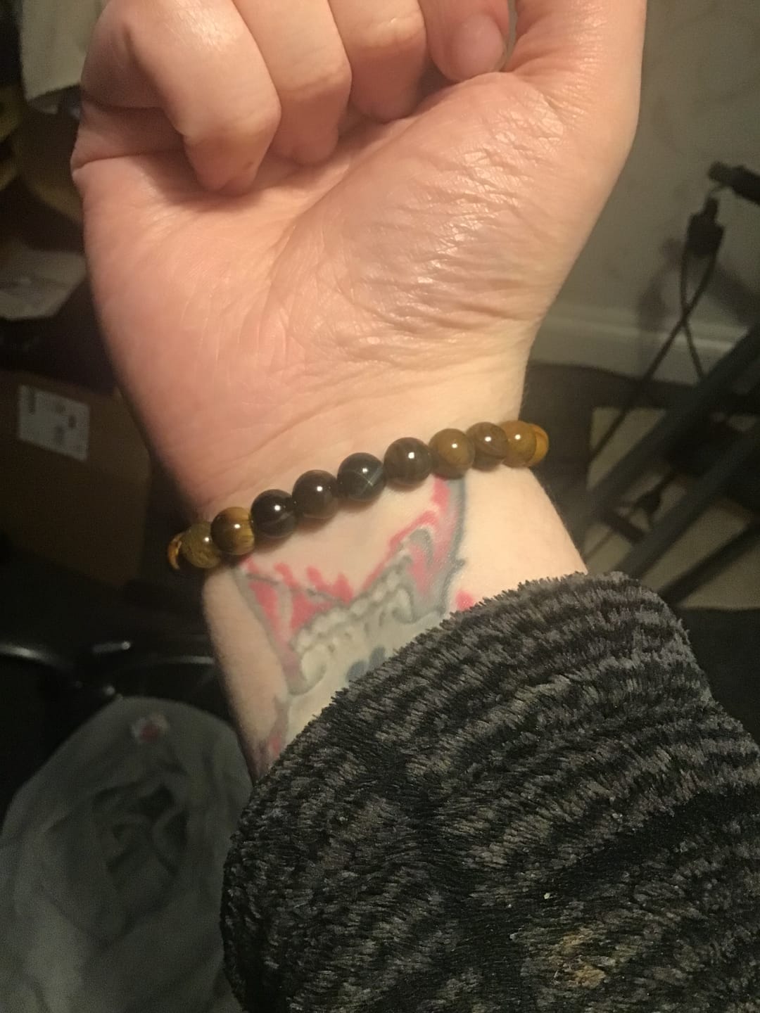 Customer photo review of Tiger's eye - Overcoming fear - Power bead bracelet