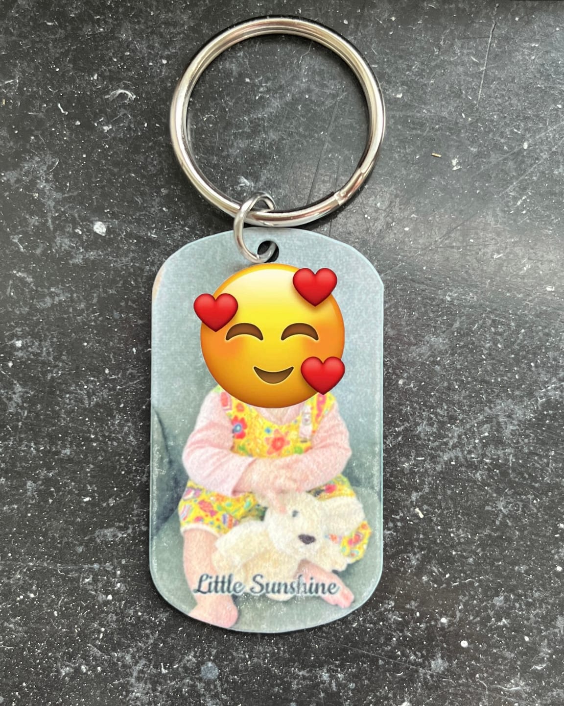 Customer photo review of Doppeltes Foto - Individueller Dog Tag Schlüsselanhänger