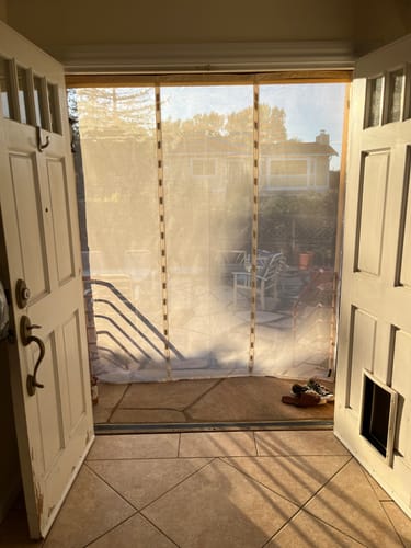 Customer photo review of Custom Double Door Magnetic Screen