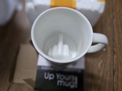 Customer photo review of Middle Finger Mug