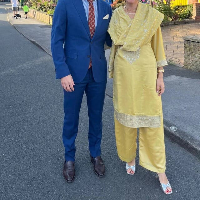 Customer photo review of Indian Festival Wear Heavy Satoon Silk Designer Salwar Kameez Plazzo Suits