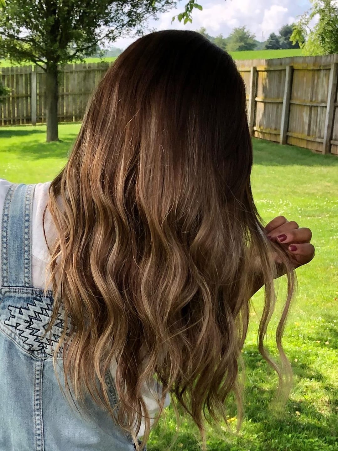 Customer photo review of Hair Topper for Thinning Hair Balayage Brown with Blonde Hair#4/27/4