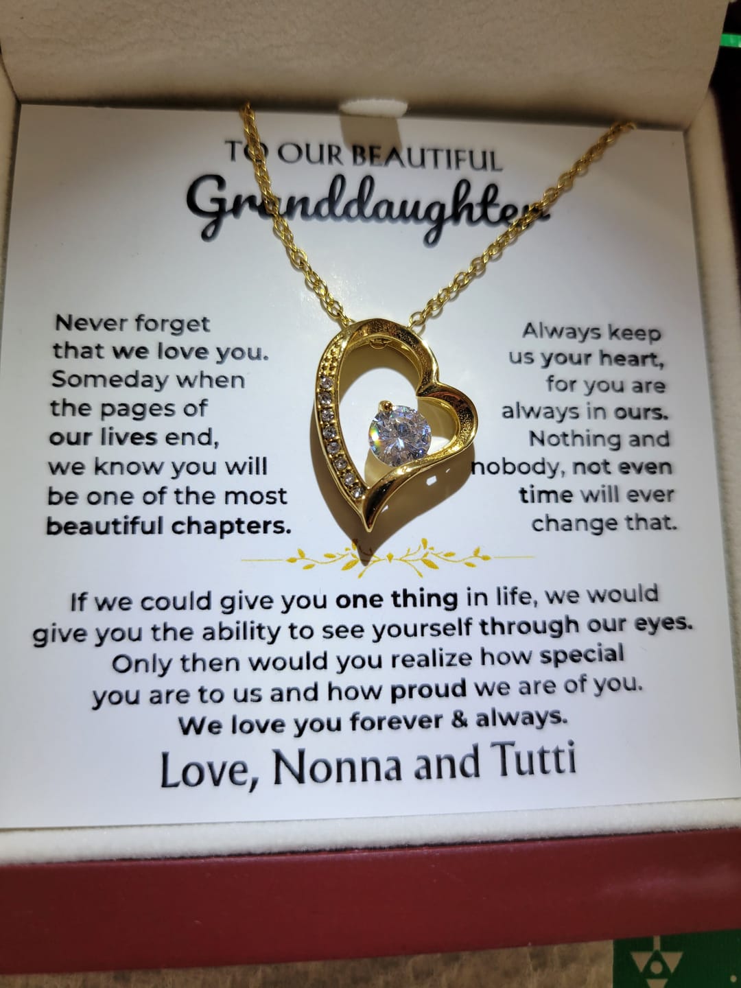 Customer photo review of To My Beautiful Granddaughter - Forever Love Gift Set - SS596