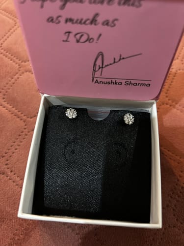 Customer photo review of Silver Floral Elegant Earrings