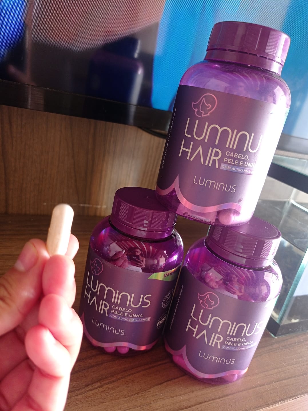 Customer photo review of Luminus Hair Caps