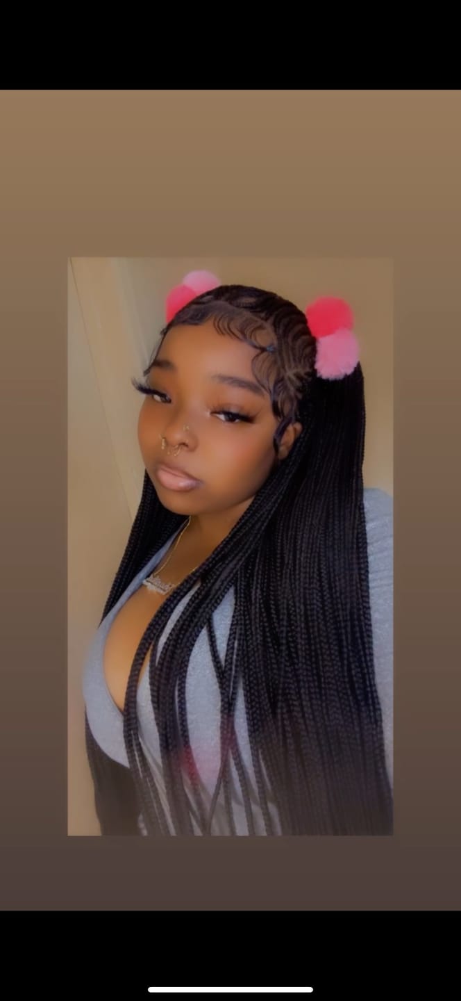 Customer photo review of Cornrow Braids 13x4 Lace Front - Wig Fab