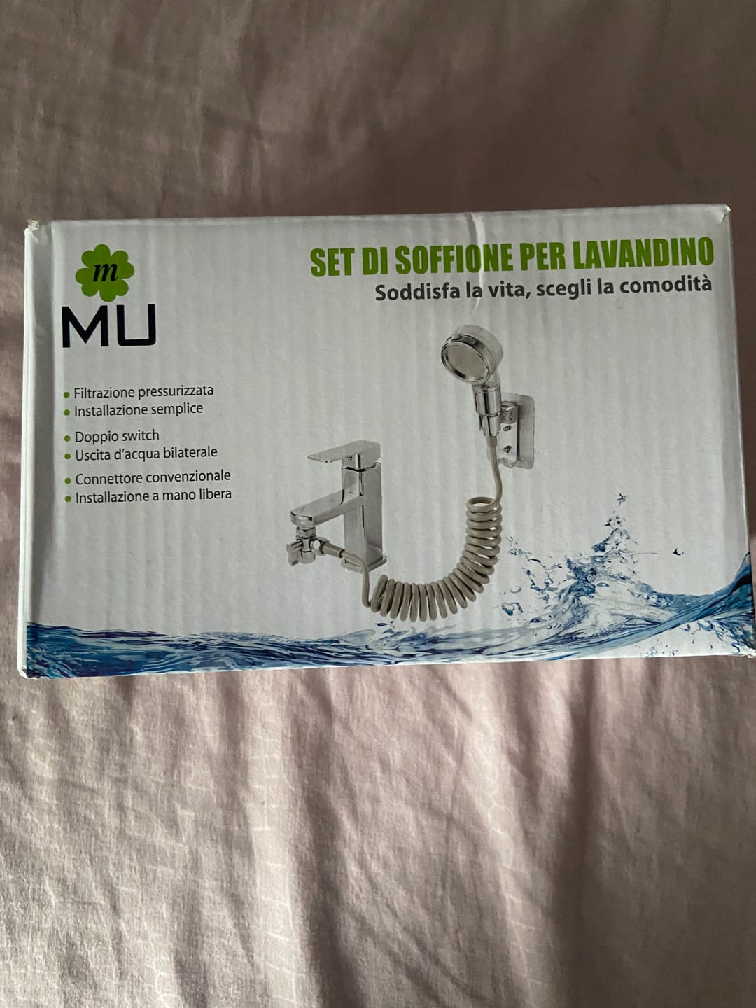 Customer photo review of Set Soffione Doccetta per Lavandino con Tubo a Spirale