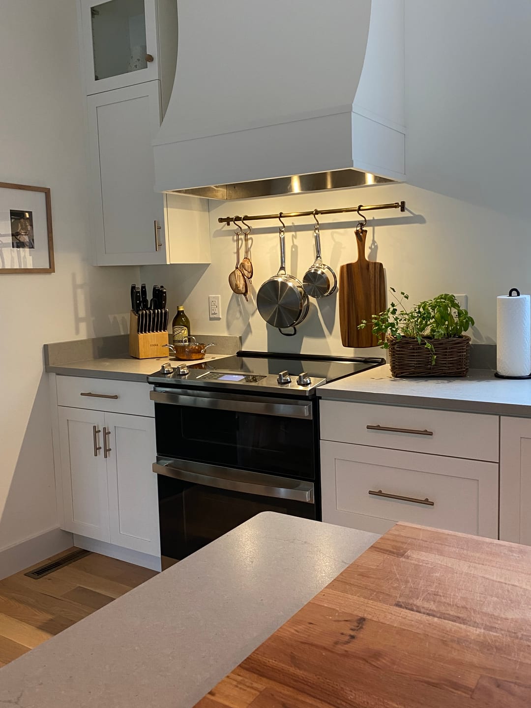 Customer photo review of Aged Brass Hanging Rail