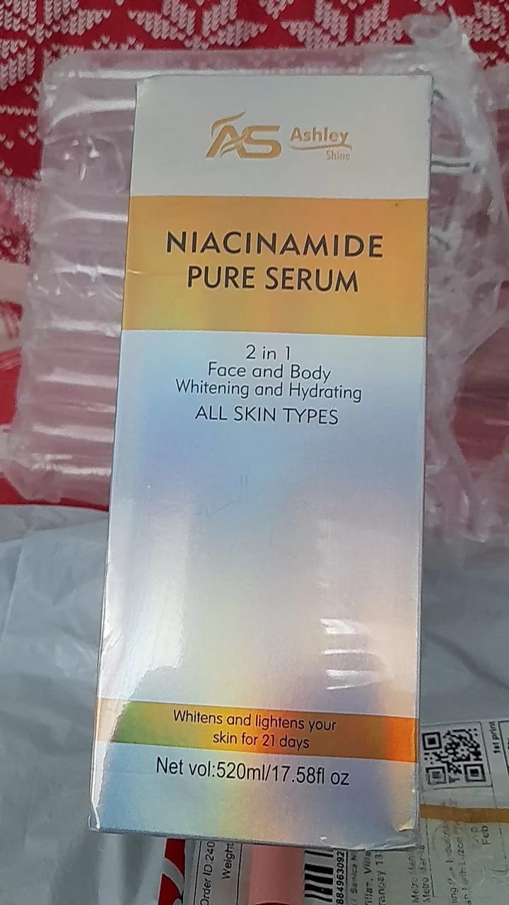 Customer photo review of ASHLEY SHINE NIACINAMIDE PURE SERUM 520ML