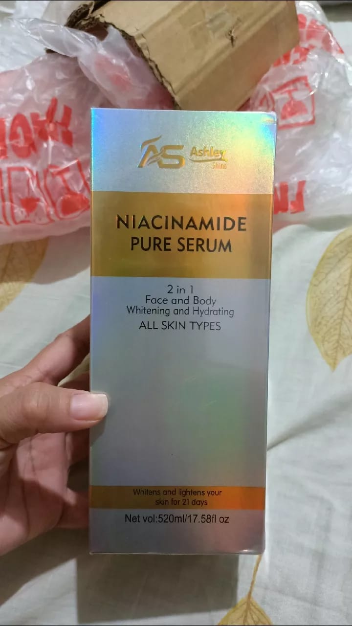 Customer photo review of ASHLEY SHINE NIACINAMIDE PURE SERUM 520ML