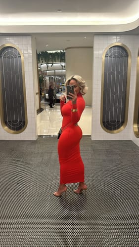 Customer photo review of Leona Dress - Red