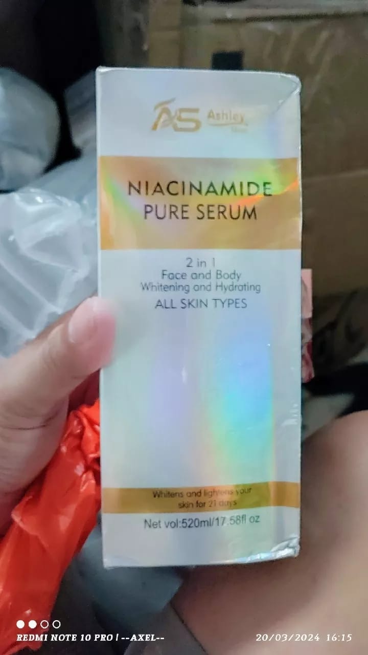 Customer photo review of ASHLEY SHINE NIACINAMIDE PURE SERUM 520ML