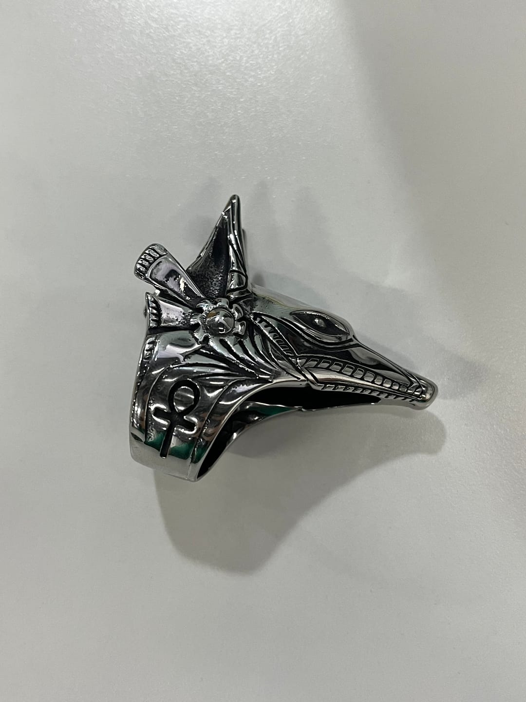 Customer photo review of Vintage Anubis Egyptian Ring Punk Bier Ring