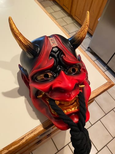 Customer photo review of Red Hannya Mask