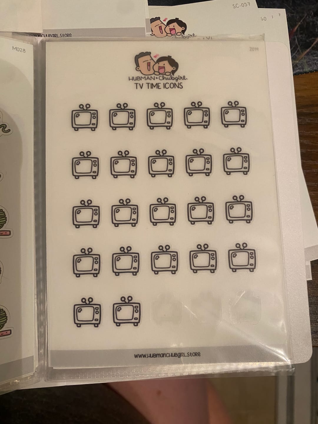 Customer photo review of TV Time Icons Planner Stickers