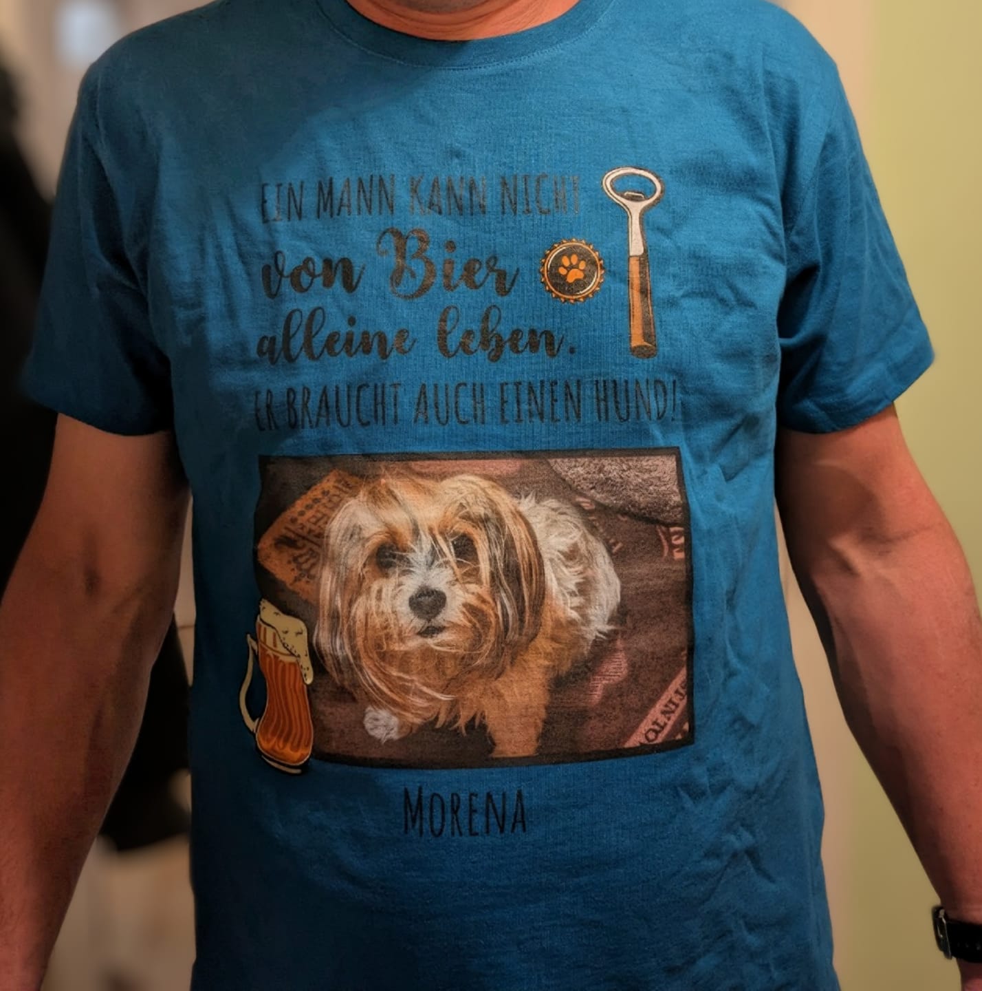 Customer photo review of Bier & Wuff - Individuelles T-Shirt