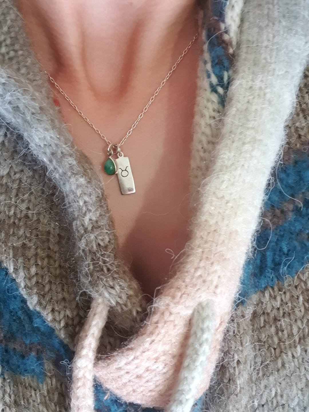 Customer photo review of May Birthstone Emerald Necklace
