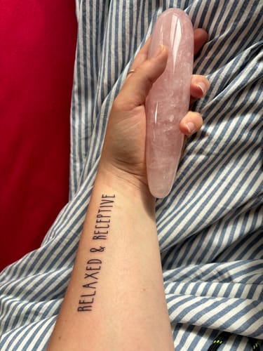 Customer photo review of Rose Quartz Pleasure Wand