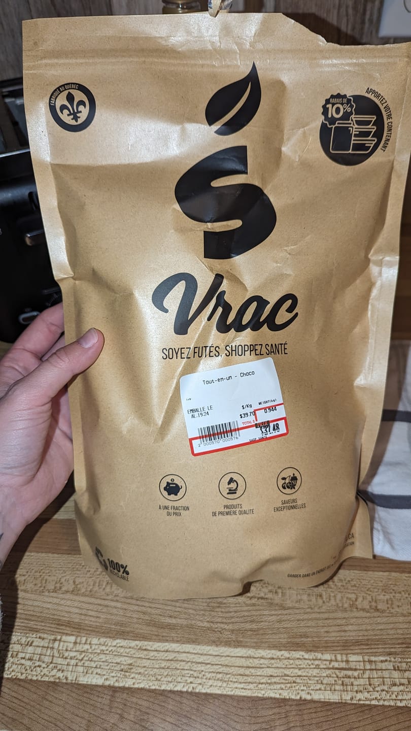Customer photo review of VRAC - Remplacement de Repas (1lb)