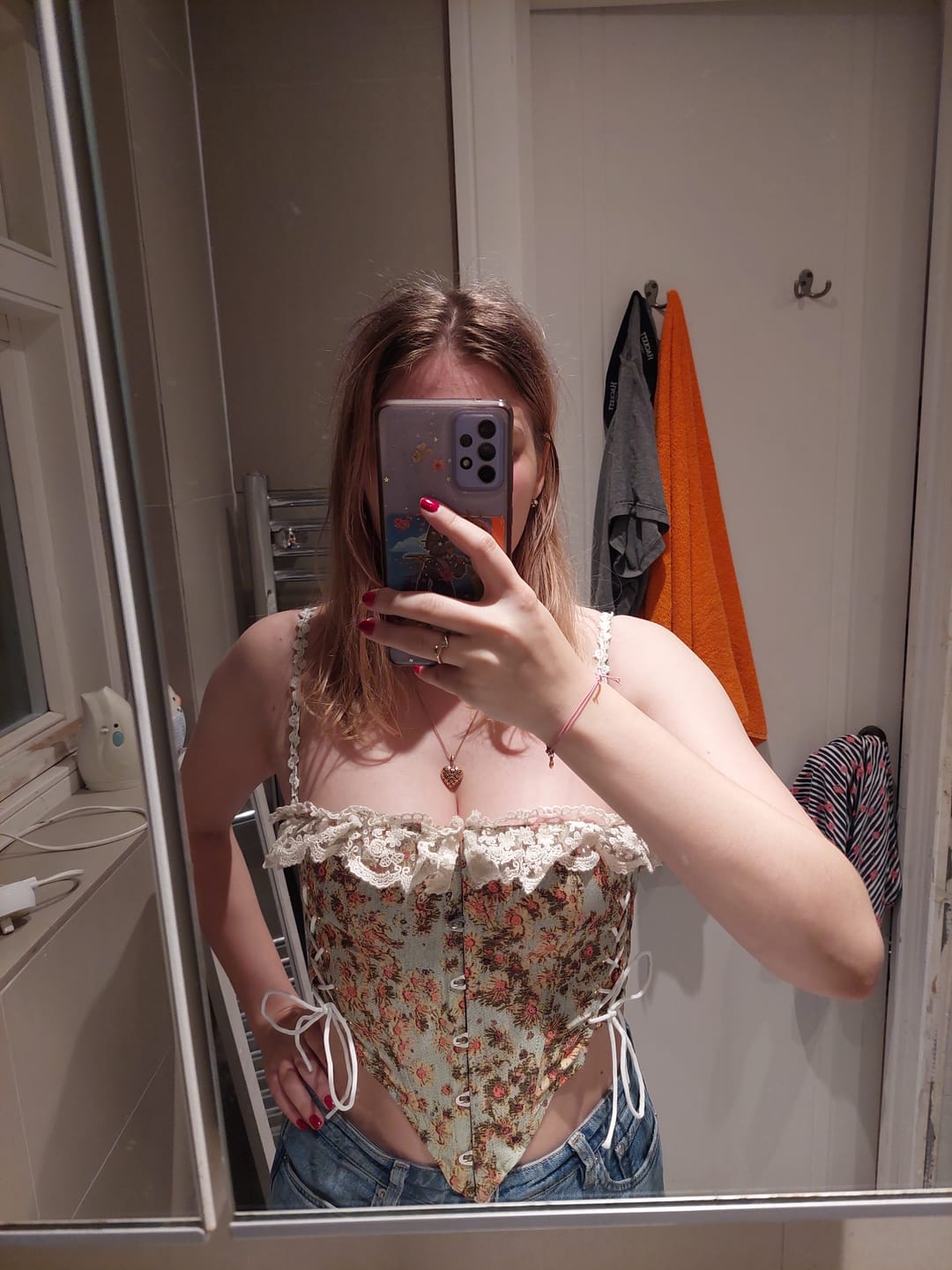 Customer photo review of Van Gogh sunflowers inspired corset