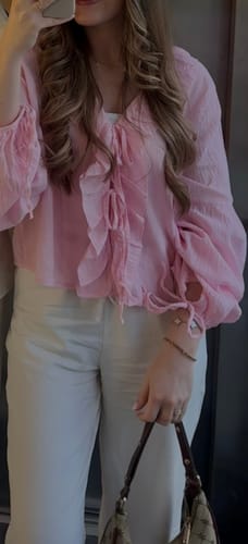 Customer photo review of Selene Binde Bluse - Rosa